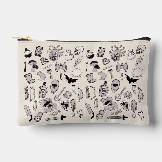 Würfel - Rollenmuster Zubehörtasche (Vorderseite)