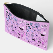 Würfel - RPG-Muster (rosa) Zubehörtasche (Offen)