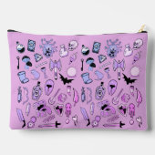 Würfel - RPG-Muster (rosa) Zubehörtasche (Rückseite)