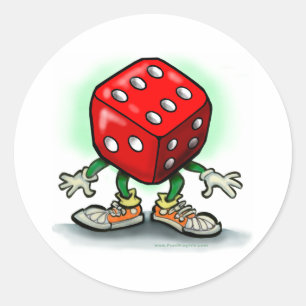Würfel Runder Aufkleber