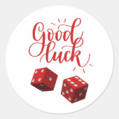 Würfel Runder Aufkleber (Vorderseite)