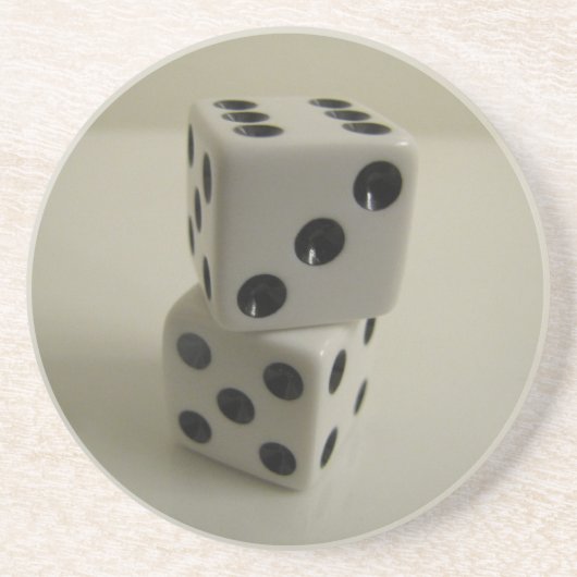 Würfel Sandstein Untersetzer (Vorne)