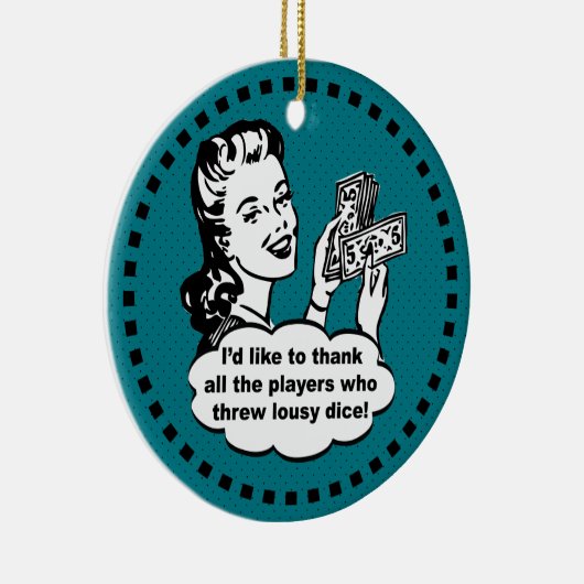 Würfel-Spiel-Sieger Keramikornament (Rechts)