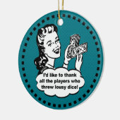 Würfel-Spiel-Sieger Keramikornament (Links)