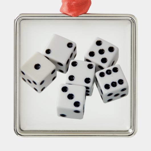 Würfel-Spiele Ornament Aus Metall (Vorne)