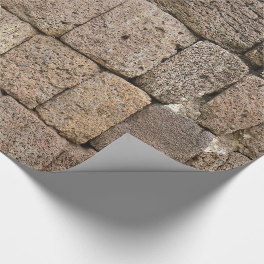 Würfel-Steinwand Geschenkpapier (Ecke)