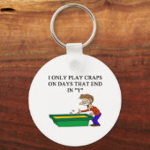 Würfel- und Craps-Spieler Schlüsselanhänger (Vorderseite)