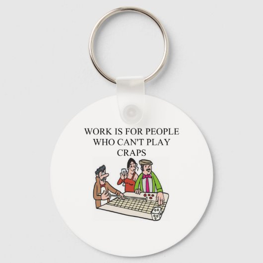 Würfel- und Craps-Spieler Schlüsselanhänger (Vorderseite)