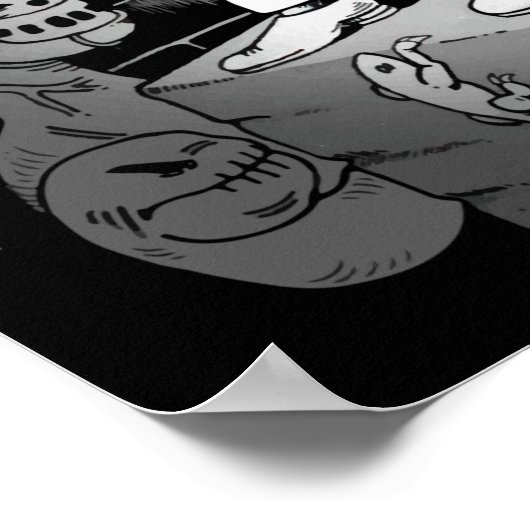 Würfel und Monster Poster (Ecke)