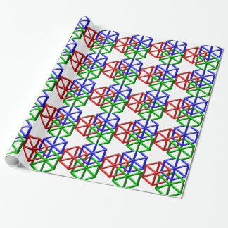 Würfel-unmögliche Geometrie-optische Täuschung Geschenkpapier