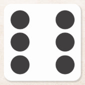 Würfel-Untersetzer Rechteckiger Pappuntersetzer (Vorderseite)