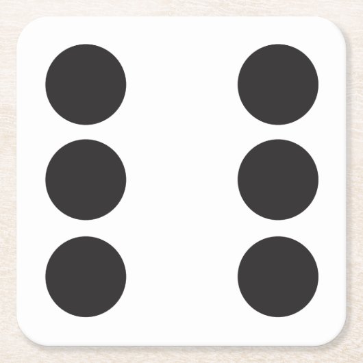 Würfel-Untersetzer Rechteckiger Pappuntersetzer (Vorderseite)