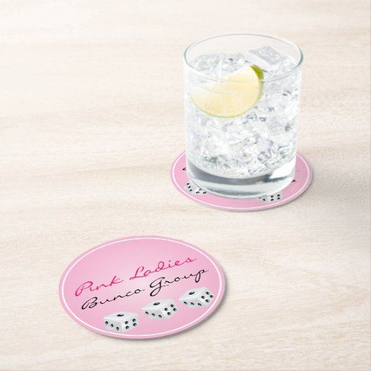 Würfel-Untersetzer Runder Pappuntersetzer (Vor Ort)