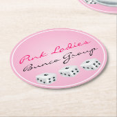 Würfel-Untersetzer Runder Pappuntersetzer (Angewinkelt)