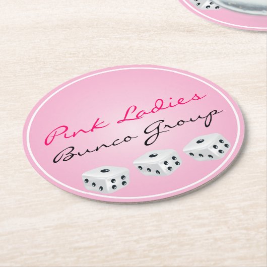 Würfel-Untersetzer Runder Pappuntersetzer (Angewinkelt)