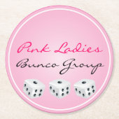 Würfel-Untersetzer Runder Pappuntersetzer (Vorderseite)