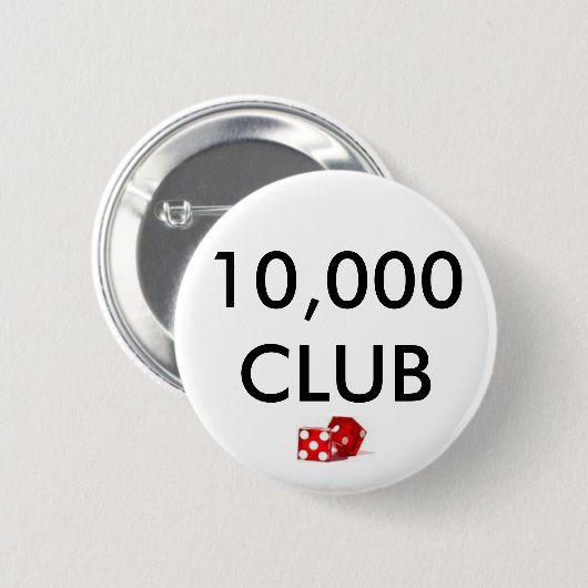 Würfel, VEREIN 10.000 Button (Vorne & Hinten)