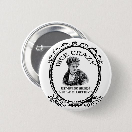 Würfel verrückt button (Vorne & Hinten)