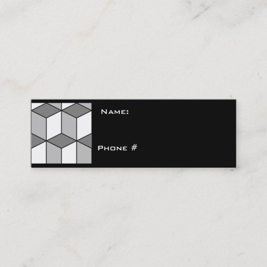 WÜRFEL Visitenkarte (Vorderseite)