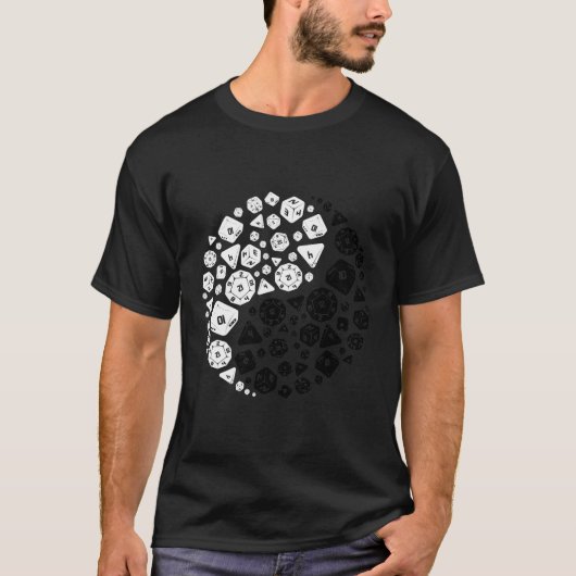 Würfel Yin Yang T-Shirt (Vorderseite)
