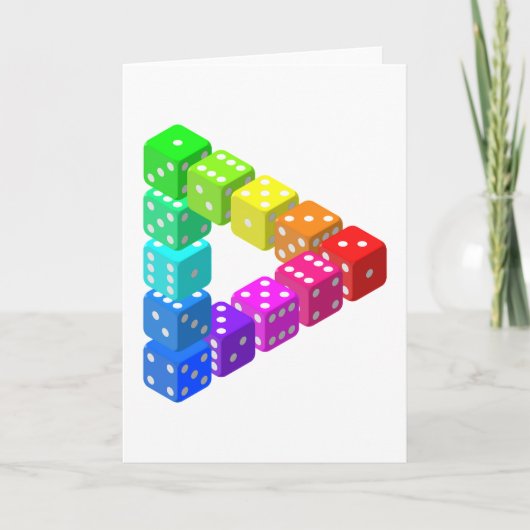Würfeldreieck-Grußkarten Karte (Vorderseite)