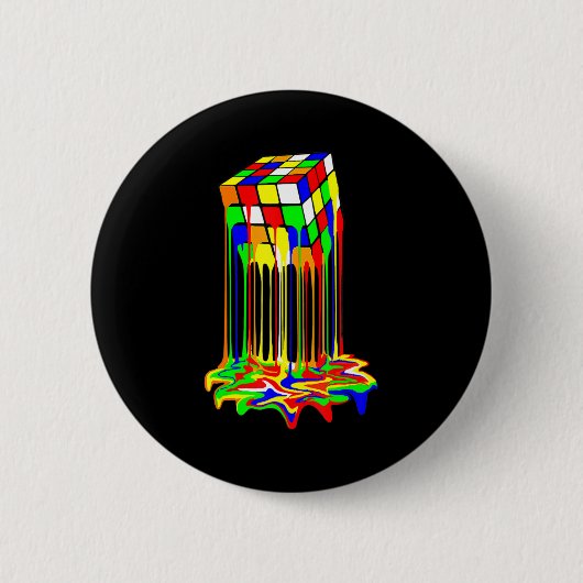 würfelfarbige phantastische Grafik Button (Vorderseite)