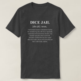Würfelgefängnis Lustige Definition Mit Weißem Text T-Shirt