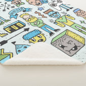 Würfelige Hipster doodle Set 2. Vintage Hand Sherpadecke (3/4)