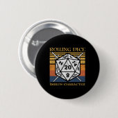 Würfeln bildet Charakter Lustiger Rpg-Tischplatten Button (Vorne & Hinten)