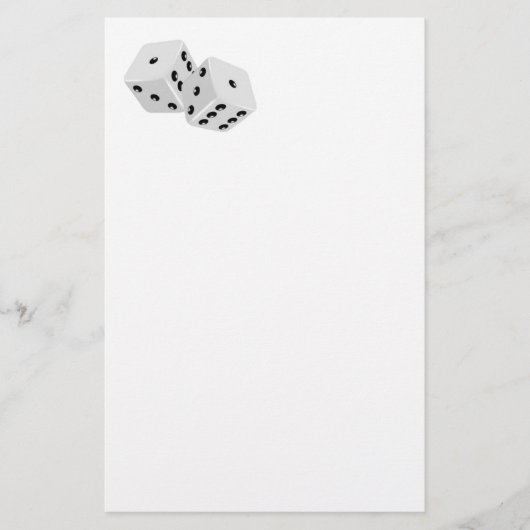 Würfeln Briefpapier (Vorderseite)