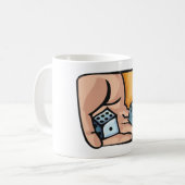 Würfeln Kaffeetasse (Vorderseite Links)
