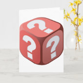 Würfeln mit Fragezeichen Grußkarten Karte (Gelbe Blume)