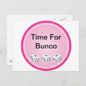 würfeln mit rosa Kreis anpassbar Postkarte (Vorne/Hinten)