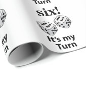 Würfelrollen sechs Es ist meine Rolle würfeln Geschenkpapier (Rolleneckpunkt)