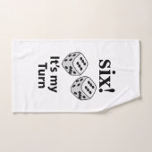 Würfelrollen sechs Es ist meine Rolle würfeln Handtuch (Handtuch)