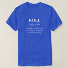 Würfelspaß-Definition mit weißem Text Gaming T-Shirt
