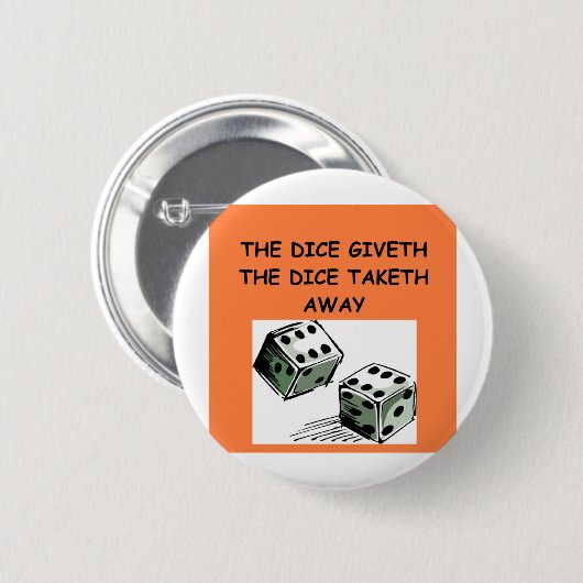 Würfelwitz Button (Vorne & Hinten)
