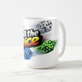 Würfelwurf-Bewegungstasse Kaffeetasse (VorderseiteRechts)
