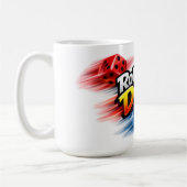 Würfelwurf-Bewegungstasse Kaffeetasse (Links)