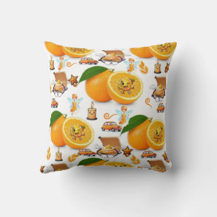 Wurfkissen, Alles Gute zum Geburtstag Orangen Kuch Kissen