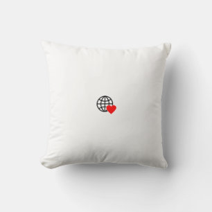 Wurfkissen   Globus- und Herz-Design Kissen