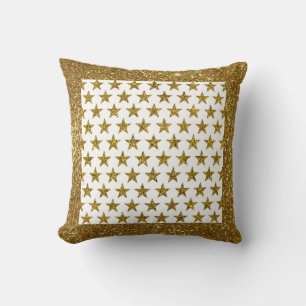 Wurfkissen Gold Glitter Sterne Kissen