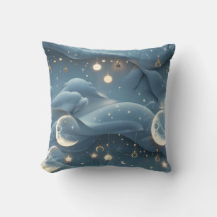 Wurfkissen - Puderblau Celestial Mond Kissen