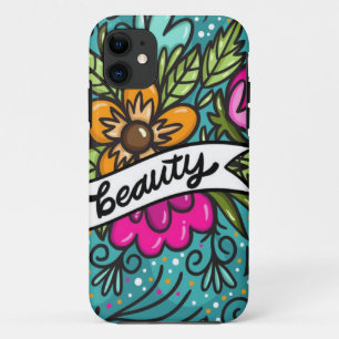Wurfkissen Schönheit mit Blumen Case-Mate iPhone Hülle