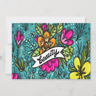 Wurfkissen Schönheit mit Blumen Feiertagskarte