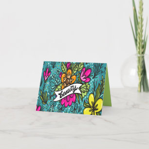 Wurfkissen Schönheit mit Blumen Feiertagskarte