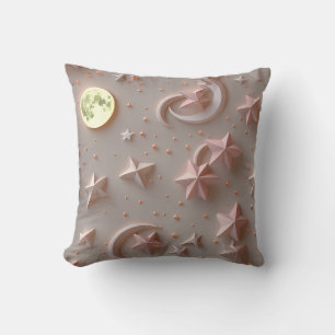Wurfkissen - Soft Beige Blush Celestial Mond Kissen