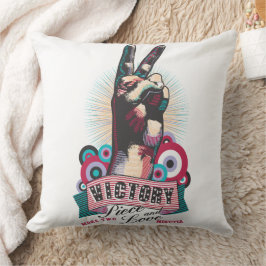 Wurfkissen – Victory Peace & Love Pop-Art-Design Kissen