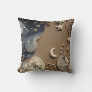 Wurfkissen - Warmes Beige Himmelmond Kissen