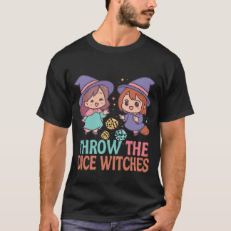 Würfle Hexen Halloween Gruseliger Gamer T-Shirt